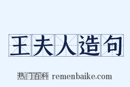 王夫人造句是什么意思的图片